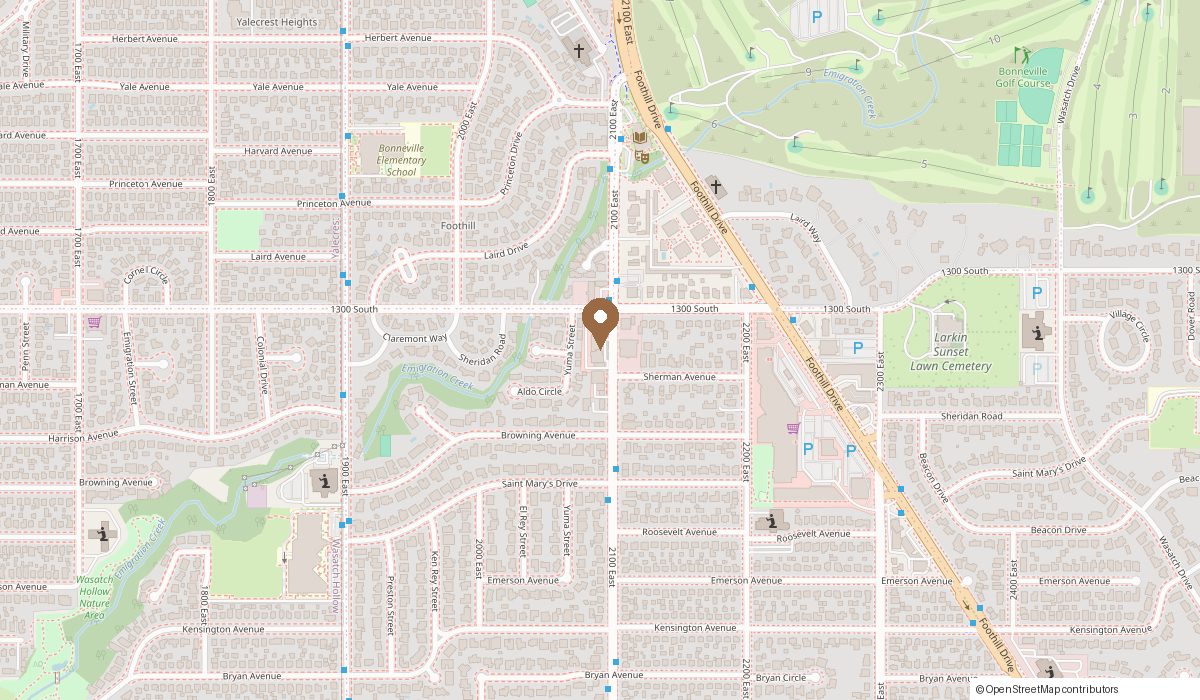 Map: 1328 S 2100 E (In the back), Salt Lake City, UT 84108